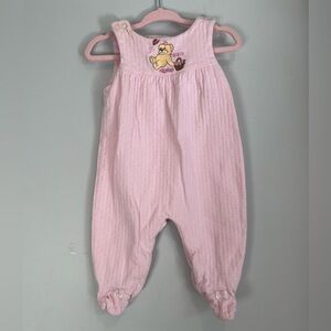Vintage Love n' Cuddles Pink Baby Jumpsuit with Bear Embroidery 3M Girl